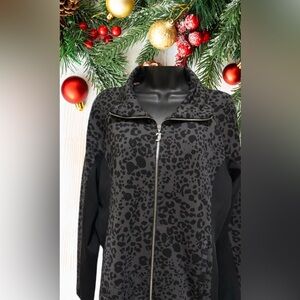 Juicy Couture Leopard Print Zip-Up Jacket